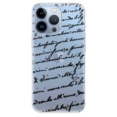 iSaprio Silikonové pouzdro - Handwriting 01 - black pro Apple iPhone 13 Pro