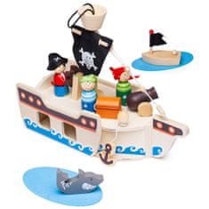 InnoVibe Bigjigs Toys Pirátská loď s piráty