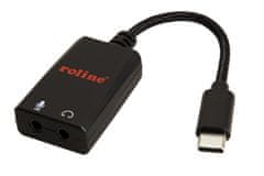 Roline Adaptér USB C(M) - Audio (2x stereo jack 3,5mm), 0,13m (12.03.3209)