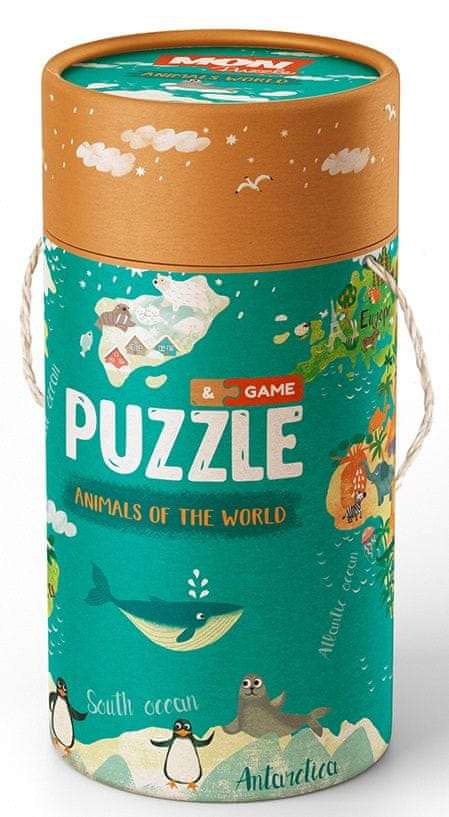 DoDo Didaktický tubus puzzle a aktivity Světová zvířata