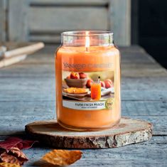 Yankee Candle vonná svíčka Farm Fresh Peach (Čerstvá farmářská broskev) 623g