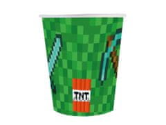 Párty kelímky papírové - Pixel - Minecraft - 250 ml - 6 ks