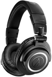 špičková sluchátka audio technica ath-m50xbt2 bluetooth kabelové připojení prémiová kvalita zvuku převodník da ak4331 výdrž na nabití 50 h ldac kodek