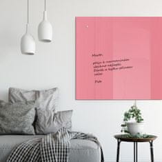 SOLLAU Skleněná magnetická tabule růžová perlová 48 x 48 cm