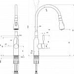 LEMARK Kuchyňský faucet s otočným výtokem, ocel, LEMARK LM5082S-White "EXPERT" (záruka 10 roky)