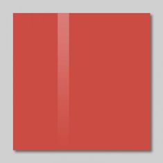 SOLLAU Skleněná magnetická tabule červená korálová 48 x 48 cm