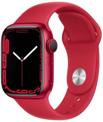 Chytré hodinky Apple Watch Series 6, Retina displej stále zapnutý EKG monitorování tepu srdeční činnosti hudební přehrávač volání notifikace NFC platby Apple Pay hluk App Store Senzor pro snímání okysličení krve měření fyzické kondice VO2 max eSIM komunikace bez přítomnosti iPhone