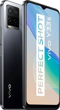 VIVO Y33s výkonný telefón luxusná výbava procesor MediaTek Helio G80 18W rýchlonabíjanie čítačka odtlačkov prstov NFC trojnásobný fotoaparát 50 + 2 + 2 Mpx OS Android 11 FunTouch 11.1 IP52 predná kamera 16MPx luxusný dizajn elegantný výkonný telefón fotomobil 8GB RAM 128 ROM výkonná batéria Dlhá výdrž rýchly výkon