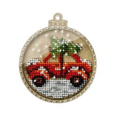 Kraftika 1pc auto s vánoční strom seed beaded diy kit