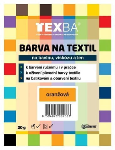 Druchema TEXBA 02 oranžová barva na textil Druchema [4 ks]