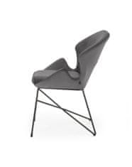 Halmar Jídelní židle K458 - šedá/černá