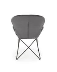 Halmar Jídelní židle K458 - šedá/černá