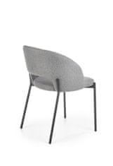 Halmar Jídelní židle K373 - šedá/černá