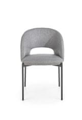 Halmar Jídelní židle K373 - šedá/černá