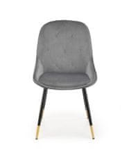 Halmar Jídelní židle K437 - šedá/černá