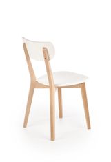 Halmar Dřevěná jídelní židle Buggi - buk / bílá