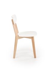Halmar Dřevěná jídelní židle Buggi - buk / bílá