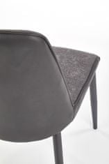 Halmar Jídelní židle K368 - tmavě šedá/černá
