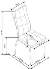 Halmar Jídelní židle K416 - tmavě šedá (Velvet) / chrom