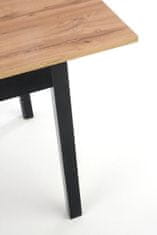 Halmar Rozkládací jídelní stůl Greg - dub wotan/černá