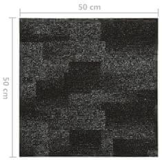 Greatstore Podlahové kobercové dlaždice 20 ks 5 m2 antracitové