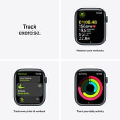 Apple Watch Series 7, 45mm Midnight Aluminium Case Midnight Sport Band MKN53HC/A - použité