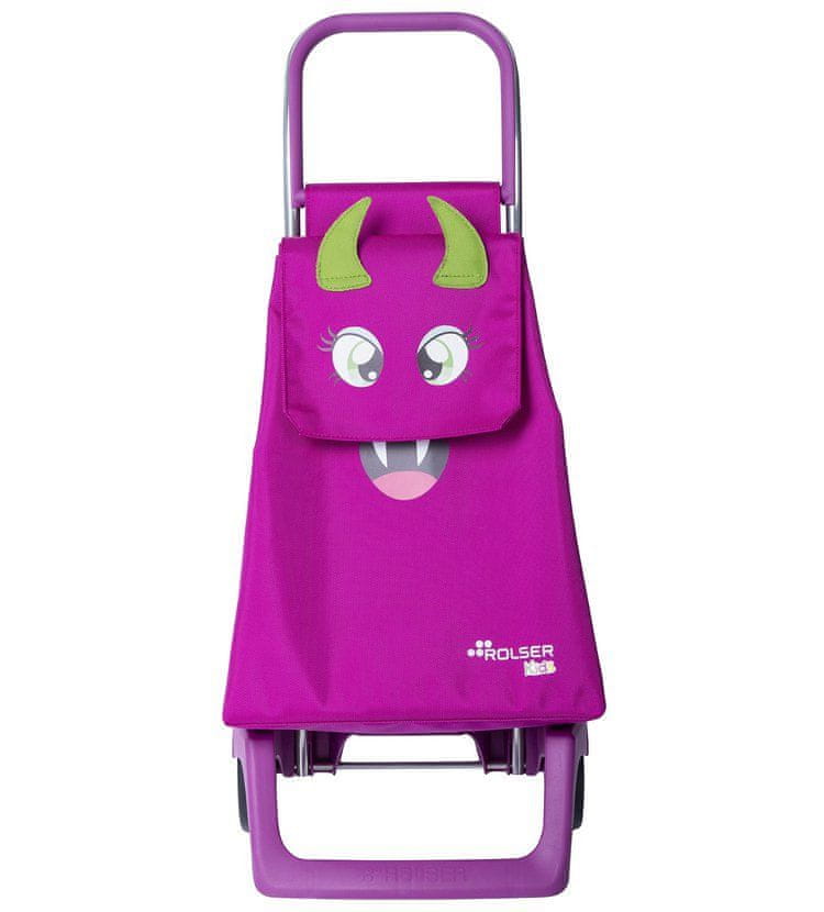 Rolser Monster Kid MF Joy 2 dětská nákupní taška na kolečkách, růžová