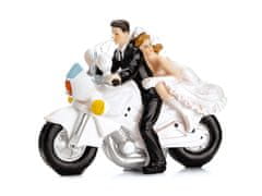 PartyDeco Svatební figurka motorkář 11,5cm 