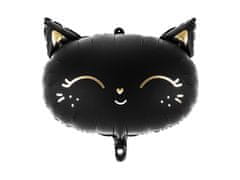 PartyDeco Kočka černá 48x36 - fóliový balónek