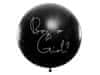 PartyDeco Černý balonek holka nebo kluk, růžové konfety 1m 