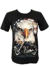 Rock Eagle Moto tričko Live To Ride/černé/THRE03, XL