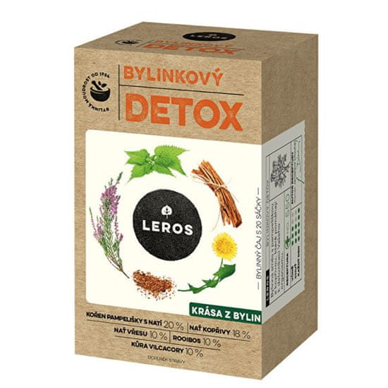 LEROS Bylinkový Detox 20 x 1.5 g