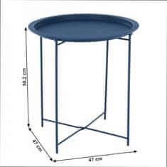 ATAN Příruční stolek s odnímatelným tácem RENDER - tmavě modrý