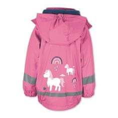 Sterntaler bunda do deště růžová s odpínací fleece mikinou jednorožec 5652113, 74