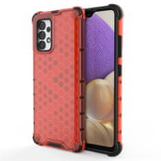 OEM Honeycomb pancéřové pouzdro se silikonovým rámem pro Samsung Galaxy A32 4G red