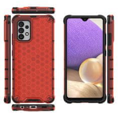 OEM Honeycomb pancéřové pouzdro se silikonovým rámem pro Samsung Galaxy A32 4G red