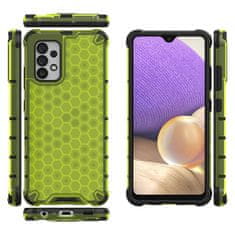 OEM Honeycomb pancéřové pouzdro se silikonovým rámem pro Samsung Galaxy A32 4G green