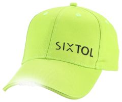 SIXTOL Kšiltovka s LED světlem B-CAP 25lm, nabíjecí, USB, uni velikost, fluorescentní zelená