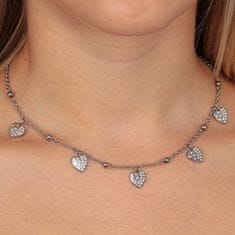 Morellato Romantický ocelový náhrdelník s krystaly Passioni SAUN02