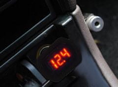 ISO 961 Digitální voltmetr do auta 12V/24V