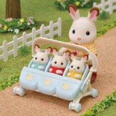 Sylvanian Families Kočárek pro trojčata