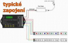 T-LED Programovatelný ovladač pro LED USB 5CH 20A 06182