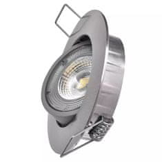 Emos Stříbrné LED bodové svítidlo 5W s výklopným rámečkem Economy+ Barva světla: Teplá bílá ZD3221