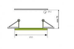 LED Solution Podhledový rámeček do koupelny satén nikl IP44 104343