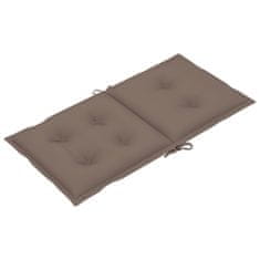 Greatstore Podušky na zahradní židle 2 ks taupe 100 x 50 x 7 cm