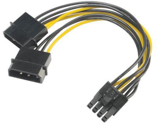 Akasa redukce 4pin Molex na 8pin PCIe, 15cm