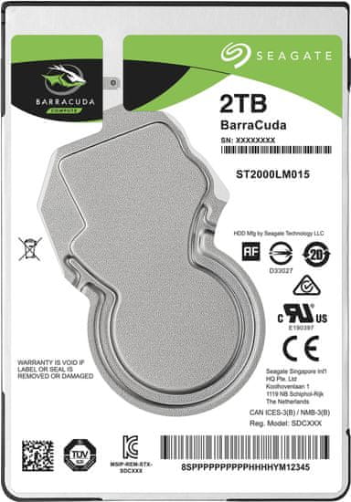 Seagate BarraCuda, 2,5" - 2TB (ST2000LM015)