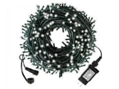 AUR Venkovní LED vánoční řetěz - studená bílá, 100m, 1000 LED
