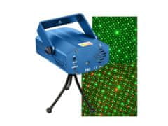 commshop Disco laser - mini laserový projektor (zelená + červená)