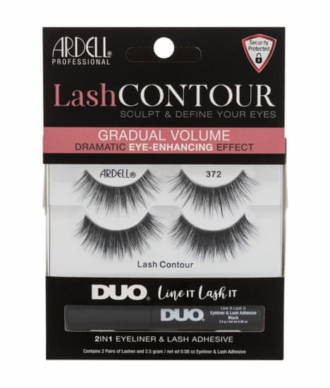 Ardell 2ks lash contour 372, black, umělé řasy